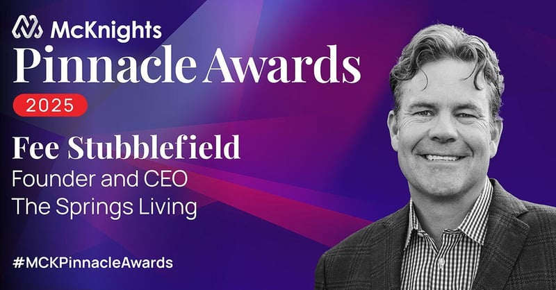 McKnight’s Senior Living News has announced Fee Stubblefield, founder and CEO of The Springs Living, who has been awarded the Thought Leader Award.