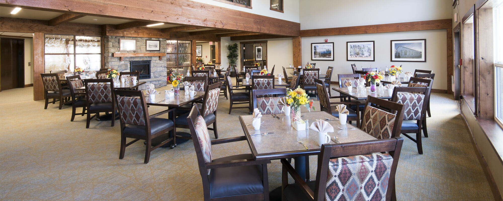 Dining room at the Butte community