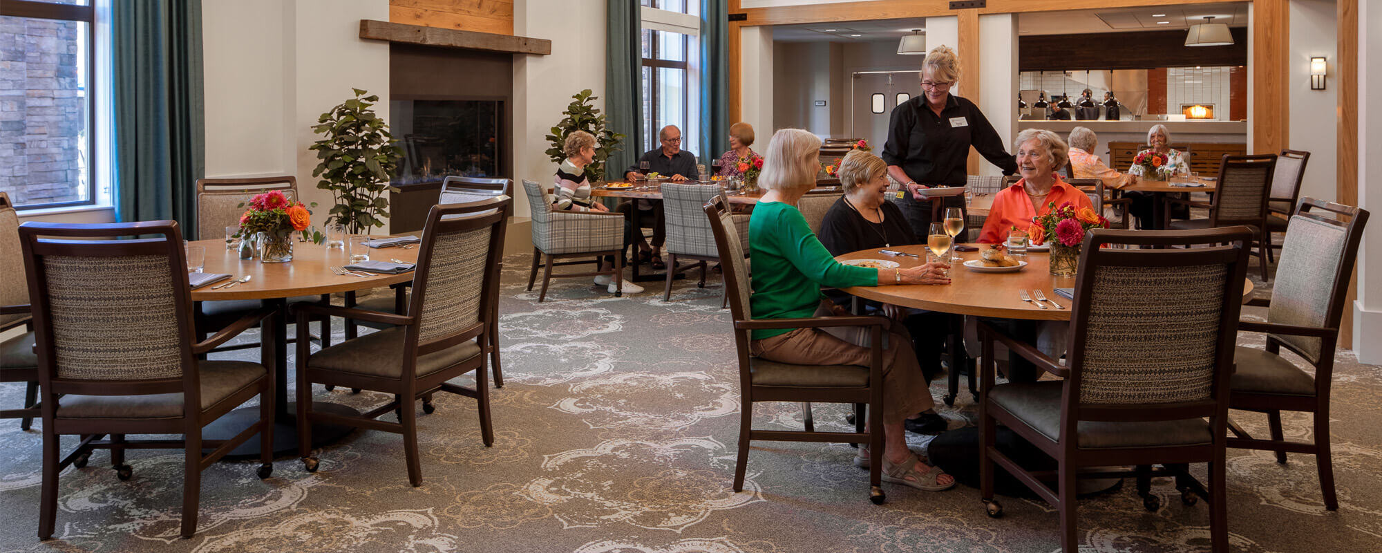 Dining hall at the Happy Valley community