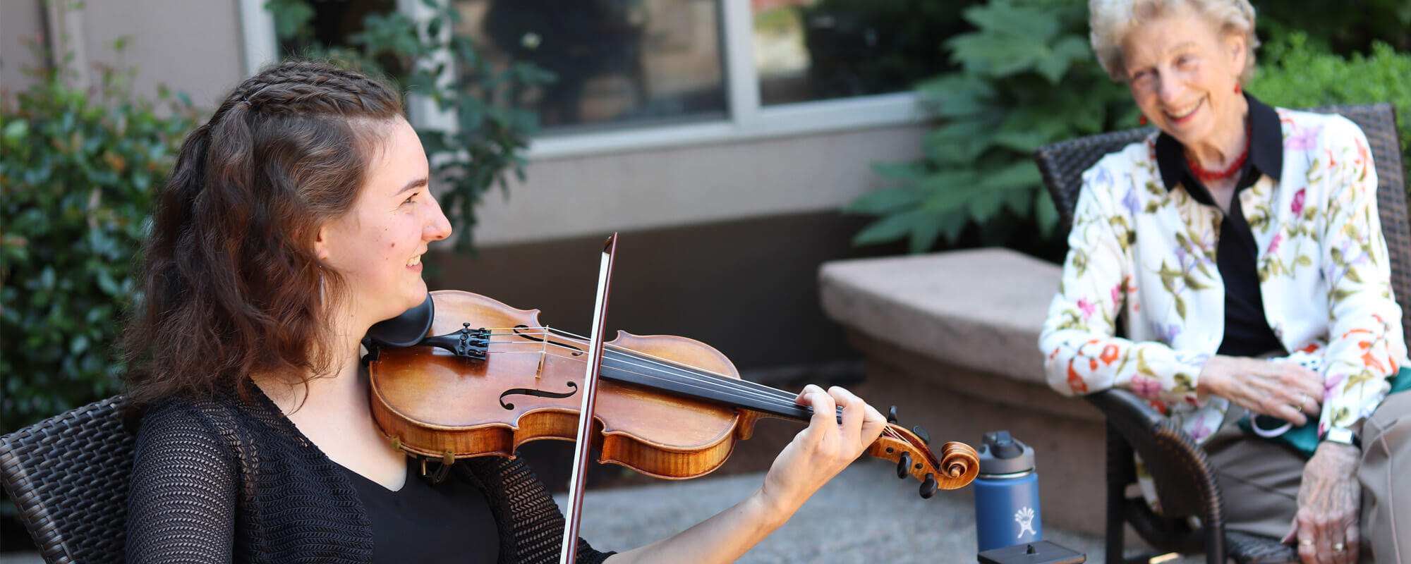 Woman playing a violin