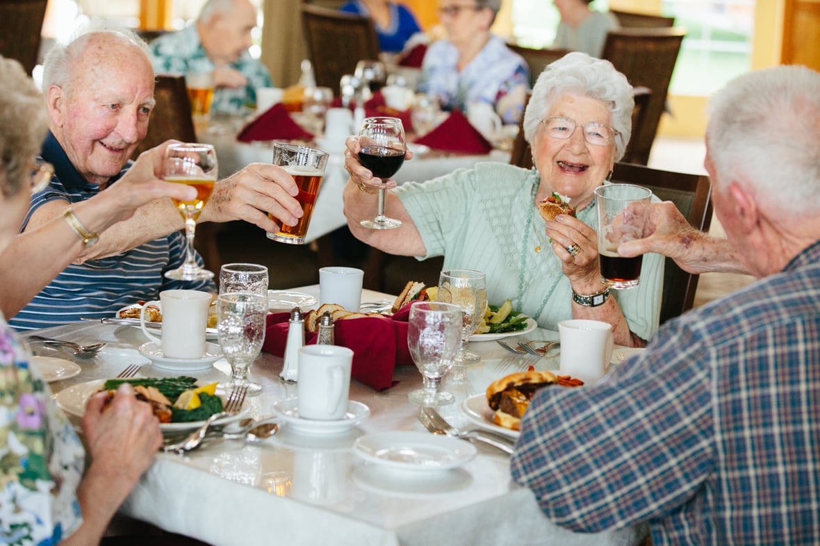 Residents dine and laugh at The Springs at Missoula
