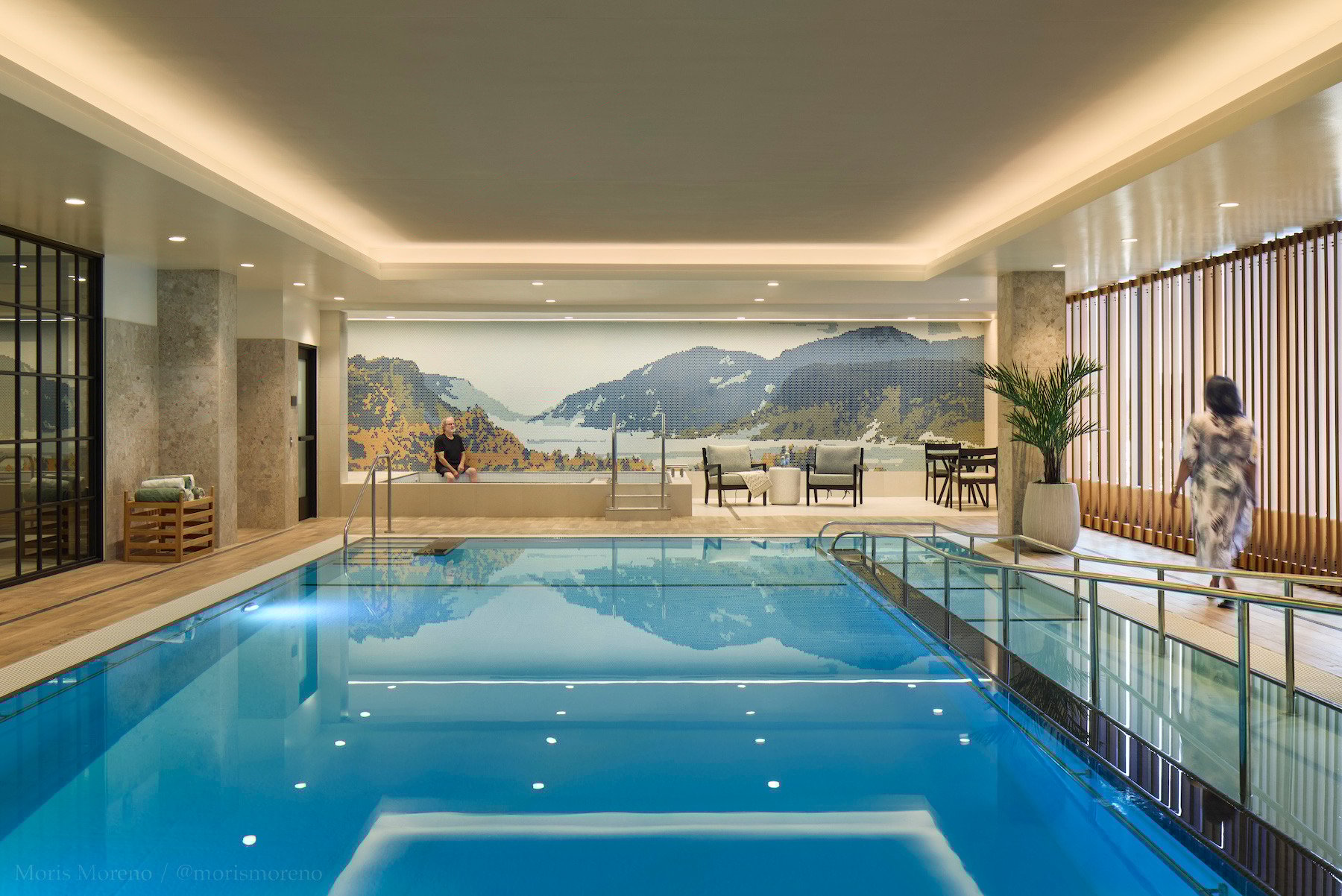 Indoor heated pool spa element and the art of living well