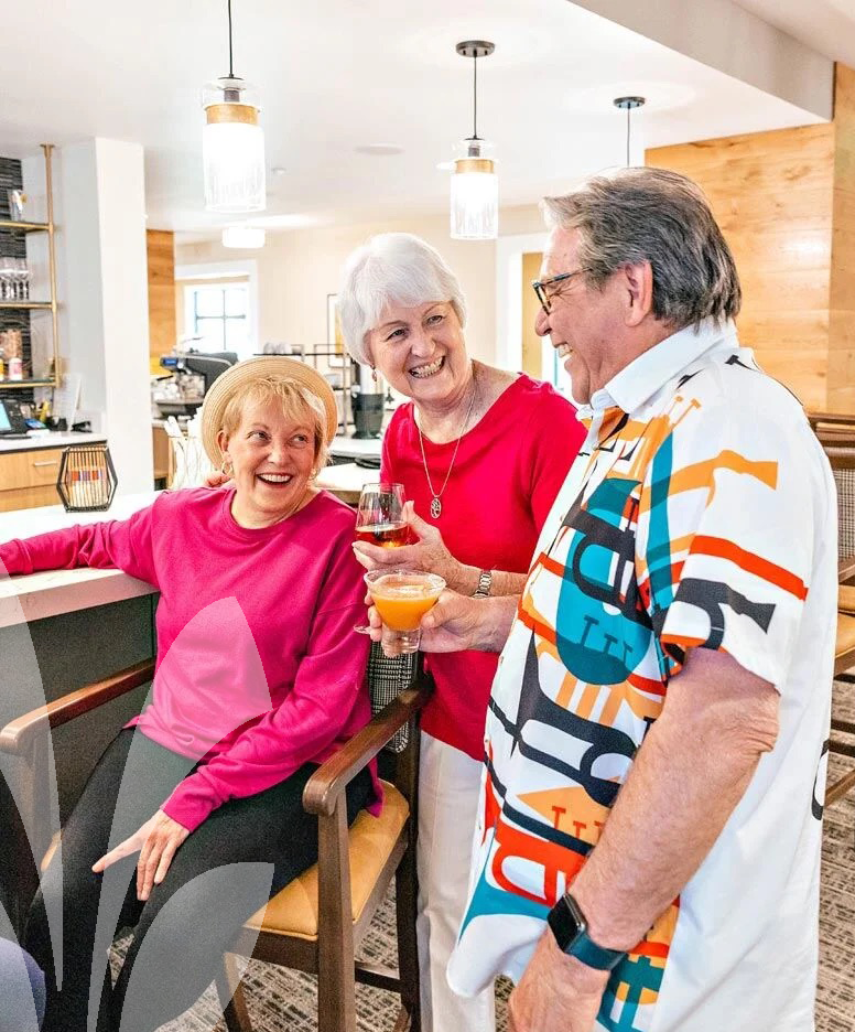 Senior Living Residents Enjoying a Drink at The Springs Living
