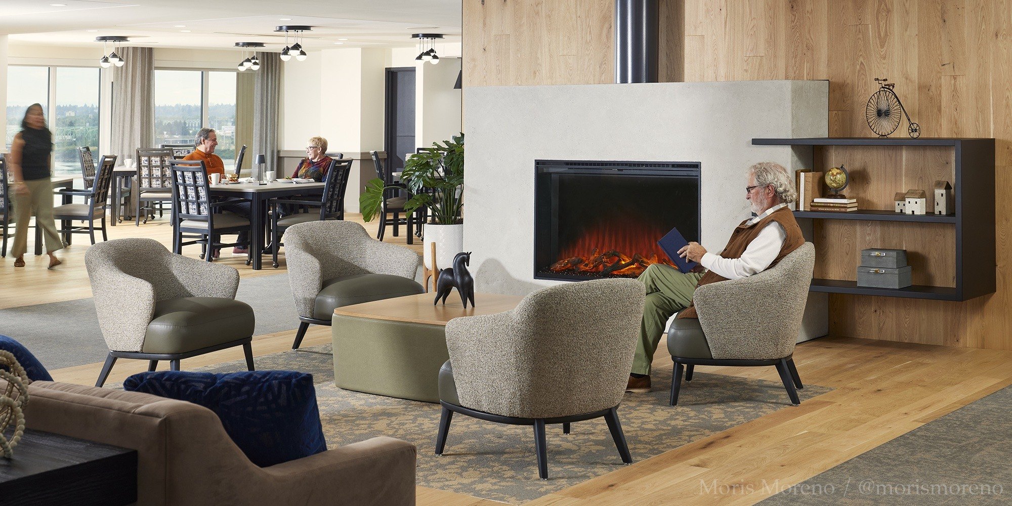 Many spacious waterfront apartment living options for senior adults of all levels of care.