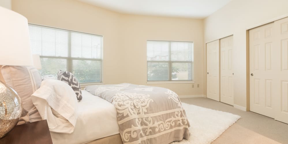 Beautifully furnished bedroom at The Springs at Tanasbourne in Hillsboro, Oregon