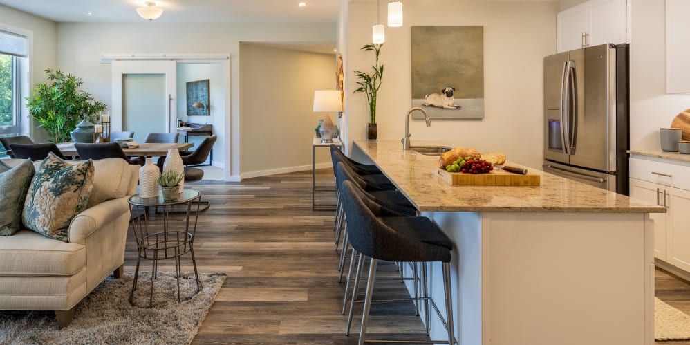 upscale senior living apartment at The Springs at The Waterfront in Vancouver, Washington