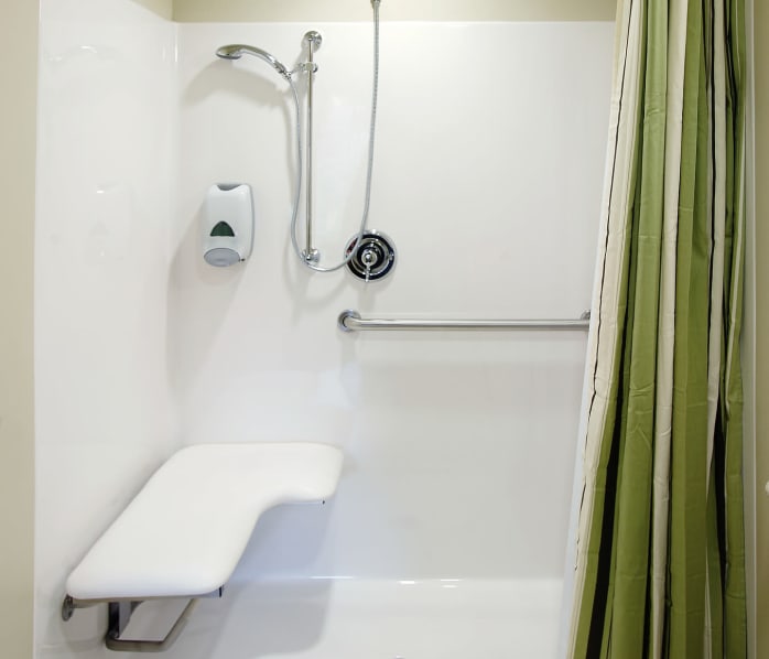 Accessible showers at The Springs Living in Salem in Salem, Oregon