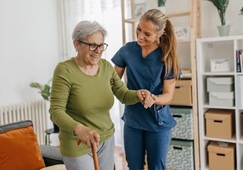 Caregiver and resident at The Springs Living in Salem in Salem, Oregon