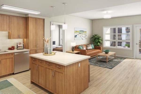 2-bedroom unit render at The Springs at Happy Vall