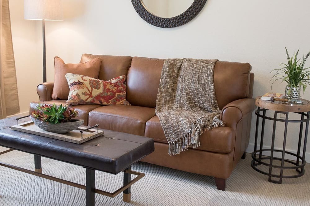 comfortable living room in senior apartment at The Springs at Greer Gardens in Eugene, Oregon